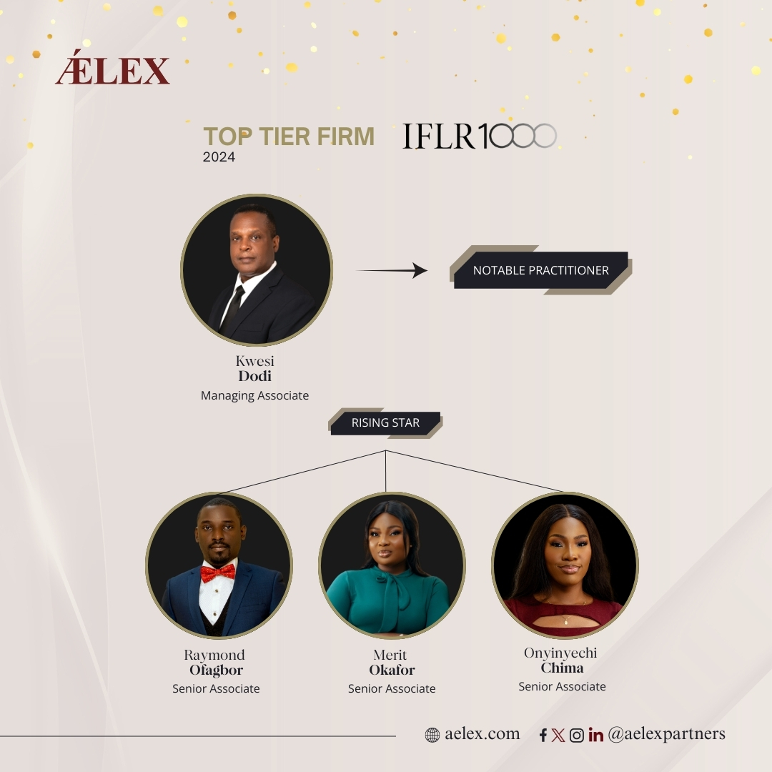 AelexPartners's tweet photo. Congratulations on the remarkable achievements of our lawyers who have been recognised in the 2024 IFLR1000 Sub-Saharan Africa rankings.

AELEX remains committed to delivering exceptional legal services. 

#AELEX #IFLR1000 #TopTierFirm #LegalExcellence #SubSaharanAfrica https://t.co/dNbzumUJVQ