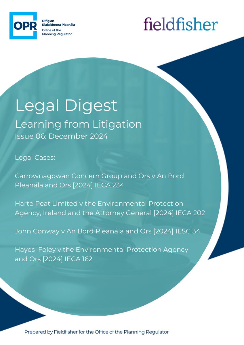 The OPR 'Learning from Litigation’ Bulletin Issue 6 is available. Containing summaries of 4 legal cases, key learnings and takeaways, it has been specifically created for practitioners to keep up to date with evolving planning and environmental case law.
bit.ly/LFL06