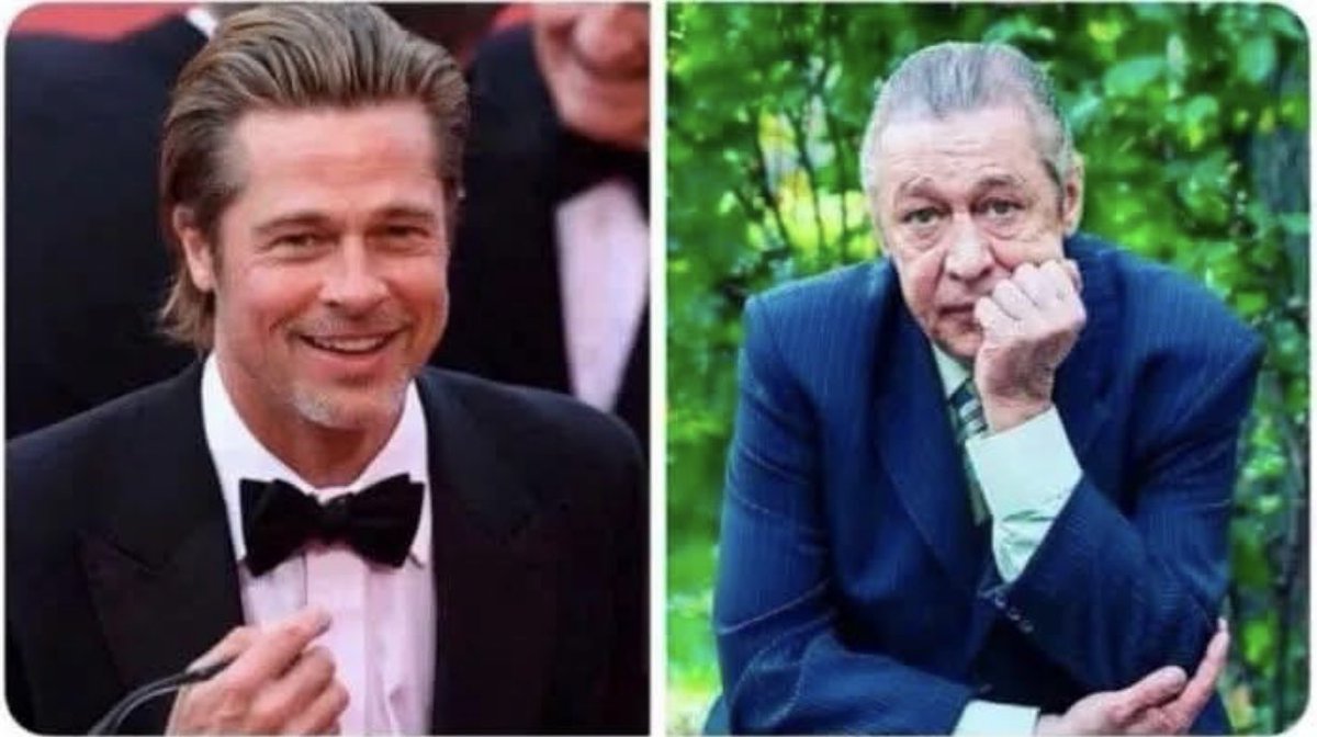 Брэд и Михаил одного года рождения. Они оба алкоголики, и у обоих много денег.

Но что означает страна проживания👆😂