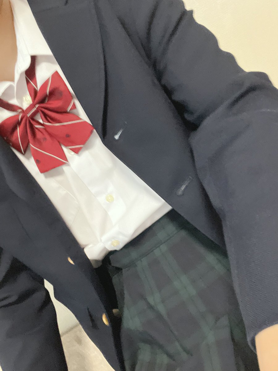 今日はブレザー着て寝ます✨
 #女装  #男の娘  #制服