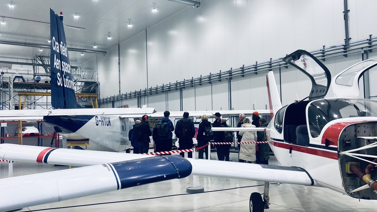Cranfield Aerospace Solutions (@caes_uk) on Twitter photo Great to welcome a delegation from the <a href="/SciTechgovuk/">Department for Science, Innovation and Technology</a> yesterday to our base at Cranfield! The group got to hear from our CEO Paul Hutton about how we're developing hydrogen-electric aircraft and propulsion technologies ✈️
Thanks to the <a href="/UKAeroInstitute/">ATI</a> for organising the visit! Great to welcome a delegation from the <a href="/SciTechgovuk/">Department for Science, Innovation and Technology</a> yesterday to our base at Cranfield! The group got to hear from our CEO Paul Hutton about how we're developing hydrogen-electric aircraft and propulsion technologies ✈️
Thanks to the <a href="/UKAeroInstitute/">ATI</a> for organising the visit!