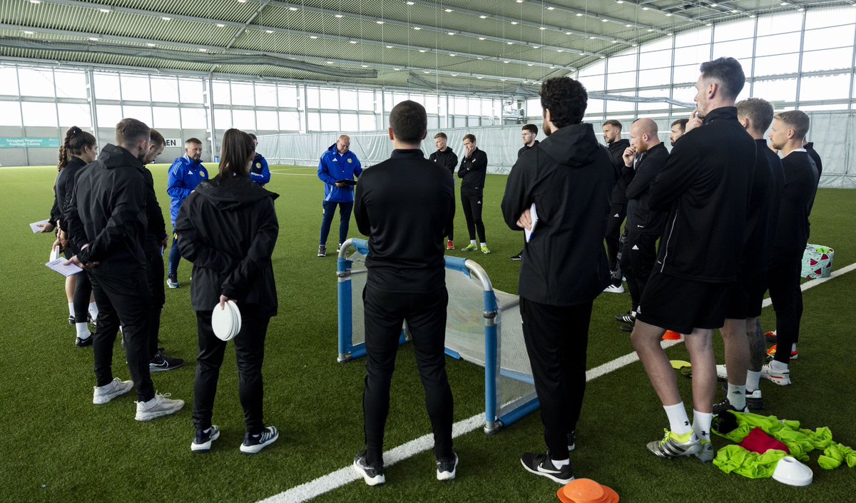 DougieAnderso12's tweet photo. Well done to all the candidates on the @ScottishFA @UEFA B Licence for @PFAScotland Pro Players who have completed their final practical assessments.
Good luck to all for the future.
#ScottishFACoachEd https://t.co/VdeAh6CMrD