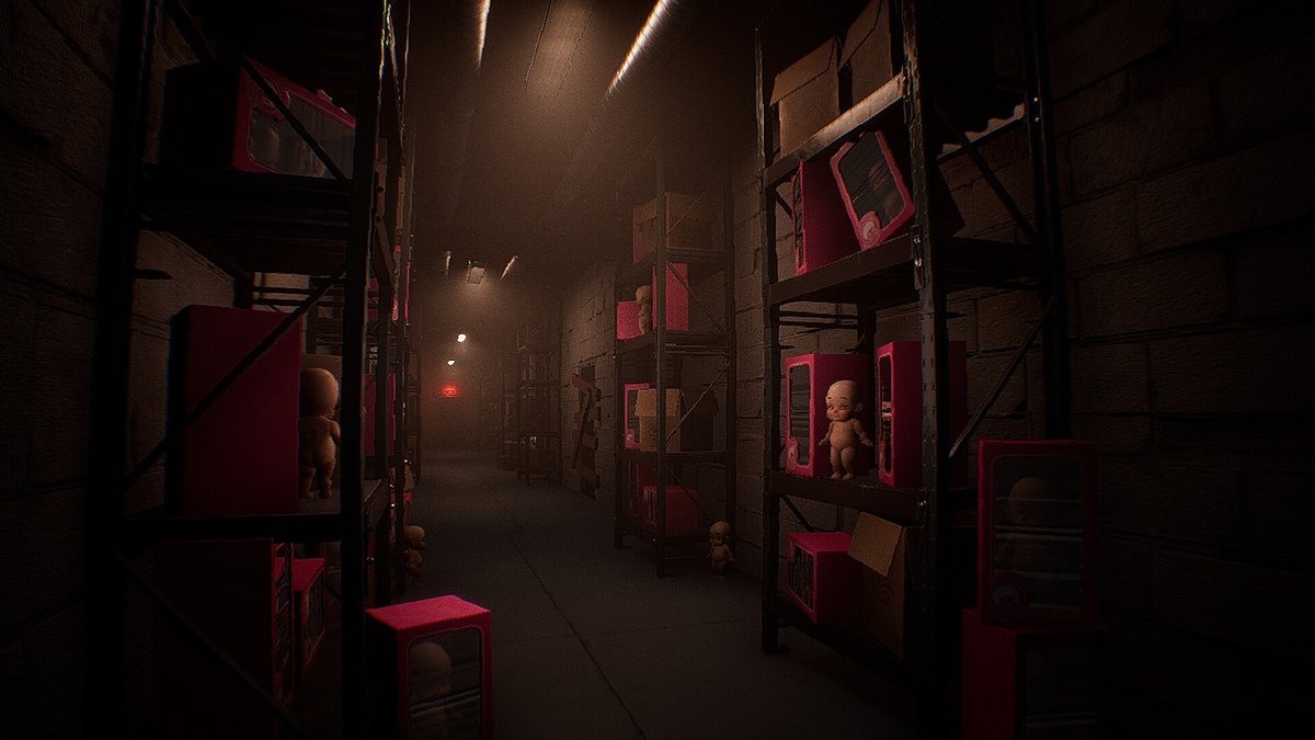 itchio's tweet photo. Dollmare (demo): Scary game about working at a toy factory 

https://t.co/SKrkMgBW2t by @alxgrade https://t.co/7xdvh8MH4i