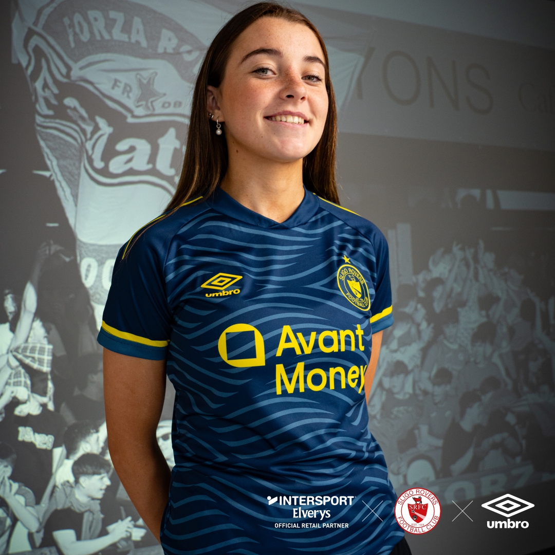 SligoRvsWomen's tweet photo. Sligo Rovers 24/25 Away Kit 🌊

Our new 2025 jerseys are now also available in women’s sizes, both in-store and online 🤝

Buy now 👇
https://t.co/Wl0gBs6uay

#TheHeartOfSport | #UmbroIreland https://t.co/eoxYUqUoct