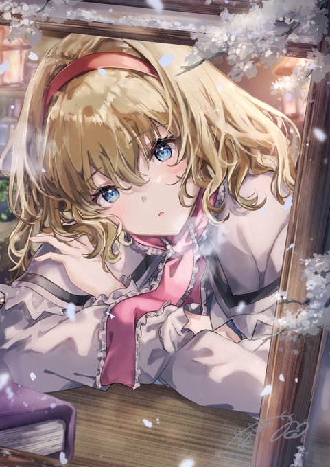 も*】様 手描きイラスト　アリス　＊スペード 手描きイラスト A4 サイズ 東方Project アリス マーガトロイド