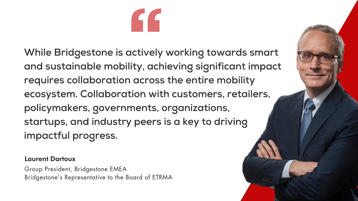 BridgestoneEU's tweet photo. In an era of rapid transformation, Europe stands at the crossroads of #innovation, #sustainability, and #connectivity. Driven by key policy focuses, including a clear EU strategy for industry electrification, incentives for new technologies, and standardised definitions for #circularity, we are paving the way for smarter investments and empowering buyers to choose sustainable options.

Bridgestone recognises that resilient mobility is only possible through collaboration with key stakeholders—customers, governments, industry associations, academia, and businesses.

Join us and learn more about this journey by reading our full Policy Platform for the new EU mandate: https://t.co/yy0ghEfsBE

#ResilientMobility  #FutureOfTransport