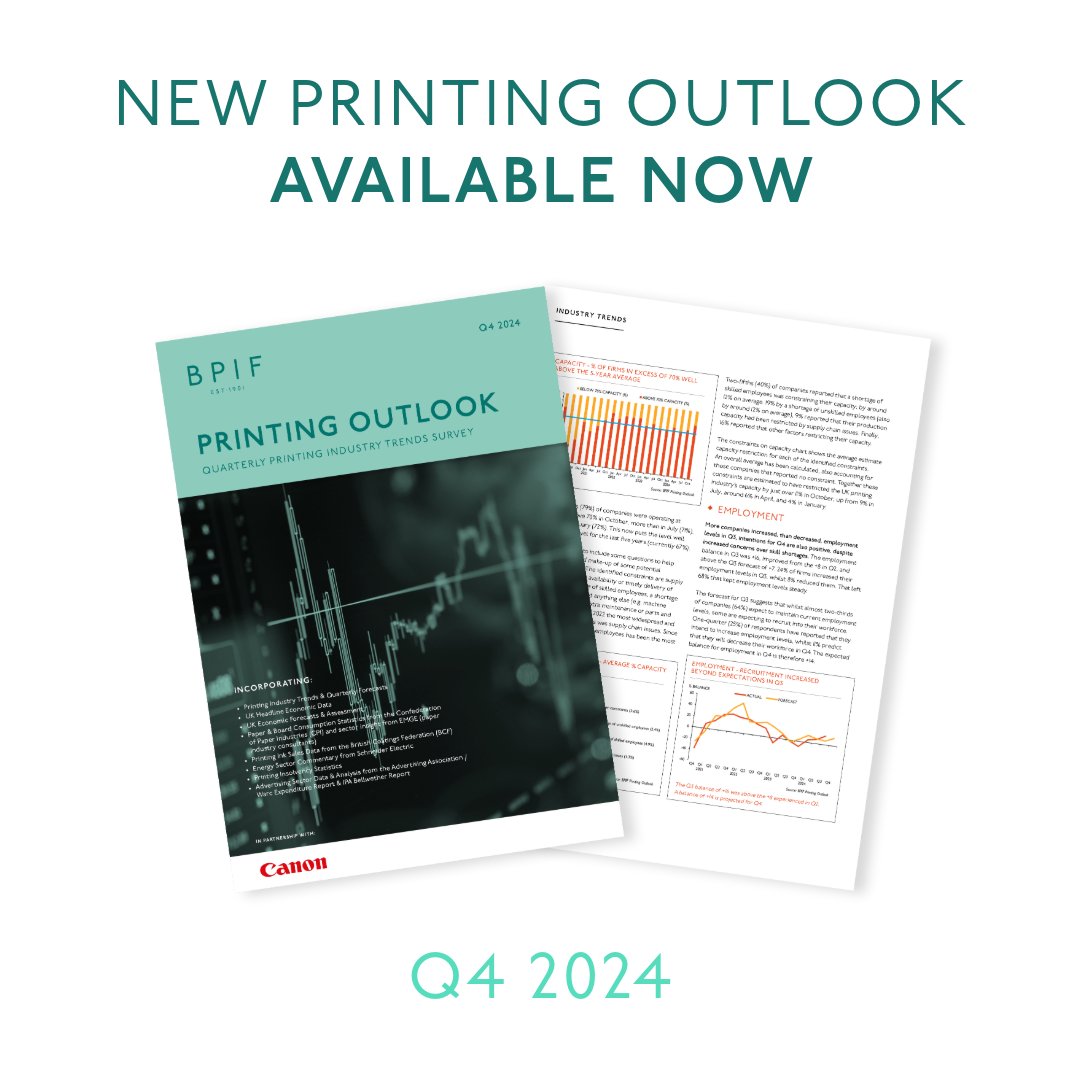 BPIF's tweet photo. If you haven't already, check out the latest issue of Printing Outlook! 
https://t.co/XNlaiKoUcl

The BPIF's quarterly printing industry trends survey helps you stay one step ahead of the competition.

#research #bpif #print  #trends https://t.co/EHnZfNLlPV