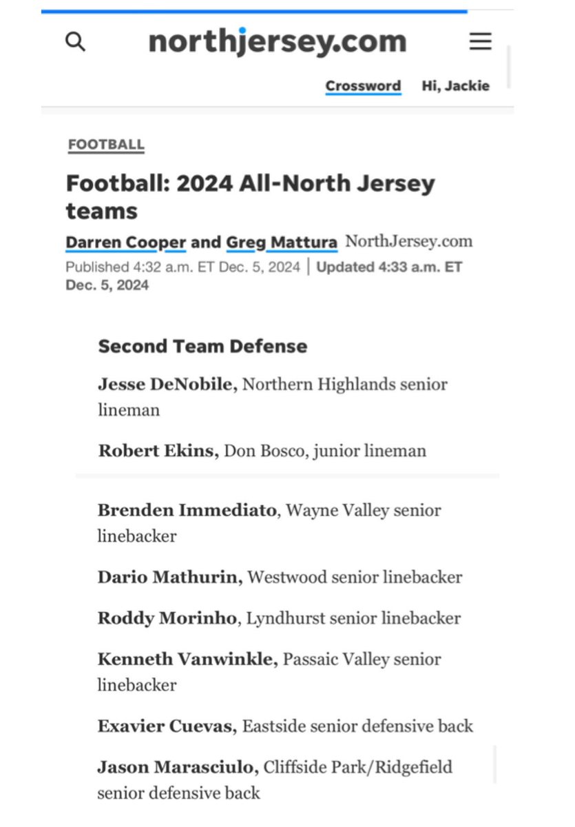 Roddymorinho's tweet photo. 2nd team ALL-North jersey football! https://t.co/KQl3zWVlxT