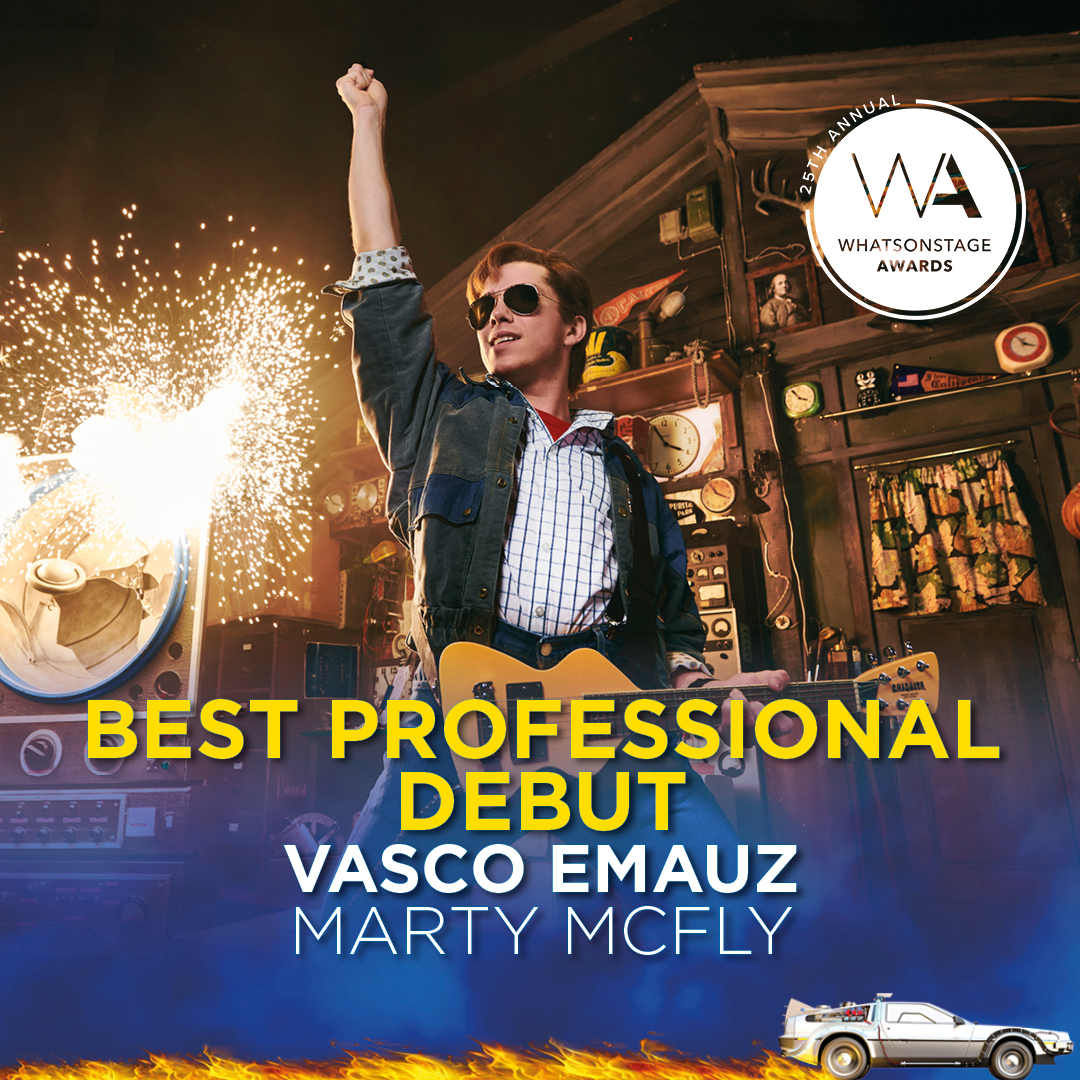 YOU GOTTA START SOMEWHERE!!! 🤯
Vasco Emauz has been nominated for Best Professional Debut as Marty McFly in #BackToTheFuture at the <a href="/WhatsOnStage/">WhatsOnStage</a> #WOSAwards! 
 
VOTE NOW for our Future Boy! ⏱️⚡️
awards.whatsonstage.com/25th-annual-wh…