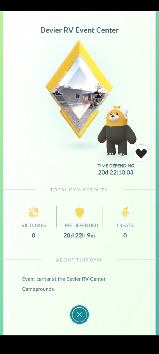 Mike_Brantner's tweet photo. Gold gyms #217 & 218. In Bevier, MO, about 35 miles from home. I got in them 2 days after they first appeared in my #Campfireapp. #PokemonGOApp https://t.co/tmIXXXLoeO