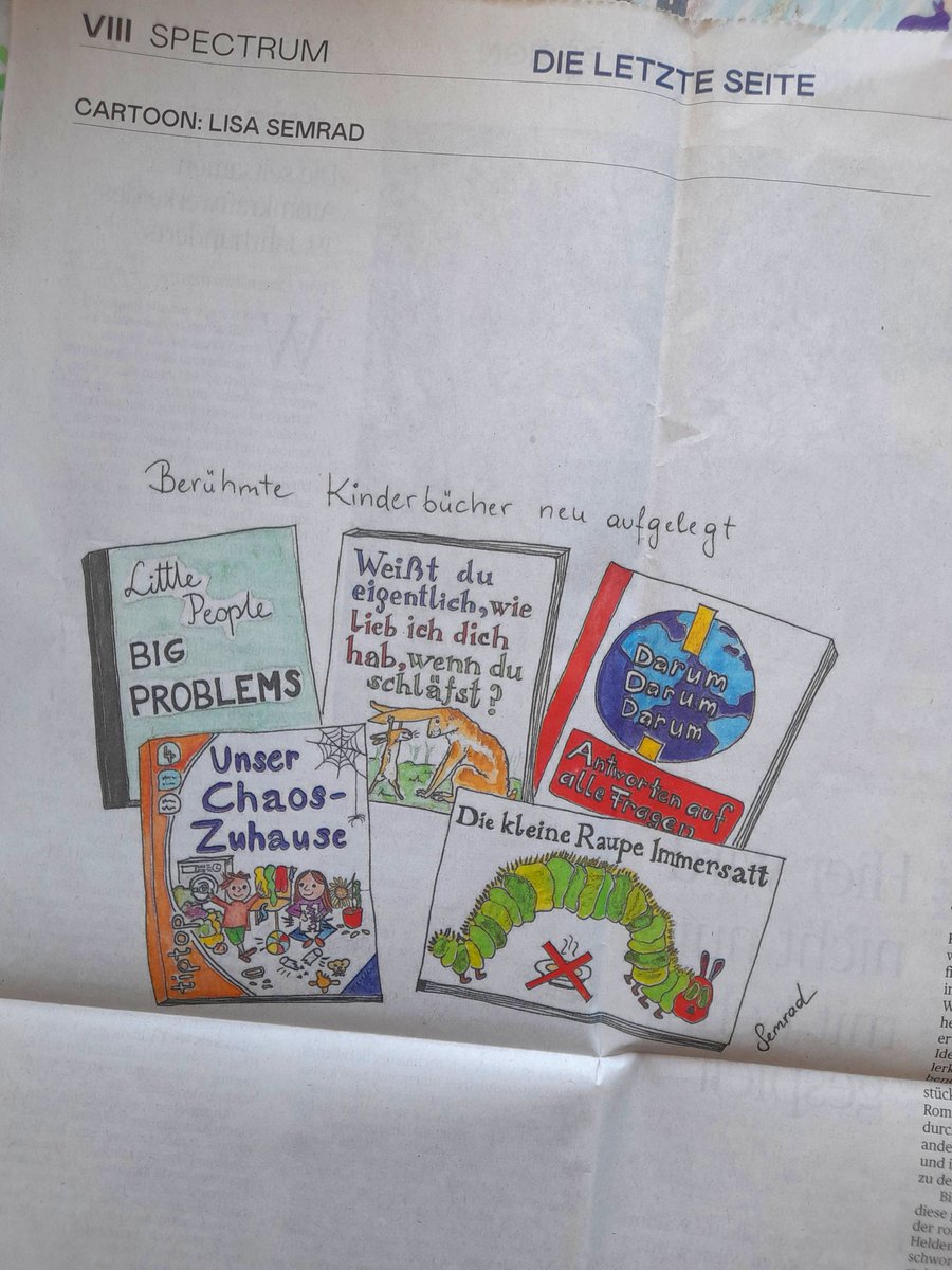 elisabethsemrad's tweet photo. Zwei Cartoons von mir waren im "Spectrum" - der Wochenendbeilage der "Presse" 🤩🥳🥰

#cartoon #diepresse #spectrum #kinderbuch #neuaufgelegt #hund #sackerlfürsgackerl #elisabethsemrad #femalecartoonists https://t.co/Di5iV2O444
