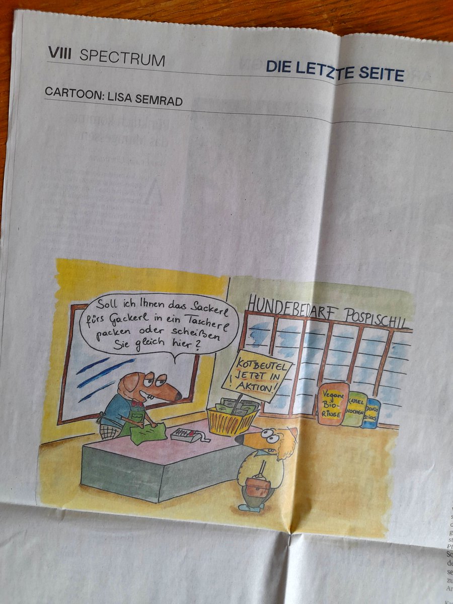 elisabethsemrad's tweet photo. Zwei Cartoons von mir waren im "Spectrum" - der Wochenendbeilage der "Presse" 🤩🥳🥰

#cartoon #diepresse #spectrum #kinderbuch #neuaufgelegt #hund #sackerlfürsgackerl #elisabethsemrad #femalecartoonists https://t.co/Di5iV2O444