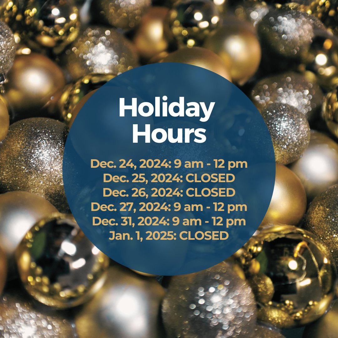 IncSeahold's tweet photo. Get into the holiday spirit! As the merry season approaches, here’s a joyful update on our holiday hours and office closures. https://t.co/0CvKyHi6TR