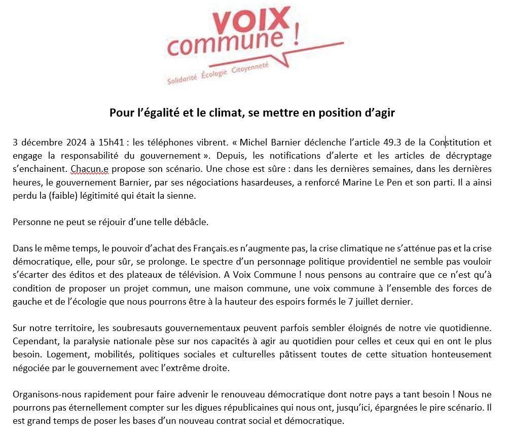 VoixCommune's tweet photo. Pour l'égalité et le climat, se mettre en position d'agir https://t.co/SpcG1Lb653