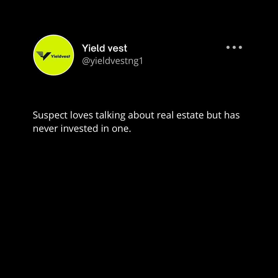 Yieldvestng1's tweet photo. Are you one of these suspects? 👀
Let’s stop the excuses and start building wealth together
It’s time to move from talking to doing.
⁉️What is your suspect number?
Slide 1, 2 or 3
#coinvesting #wealthbuilding101 #investsmart #yieldvestng https://t.co/tkSs5WDKDC