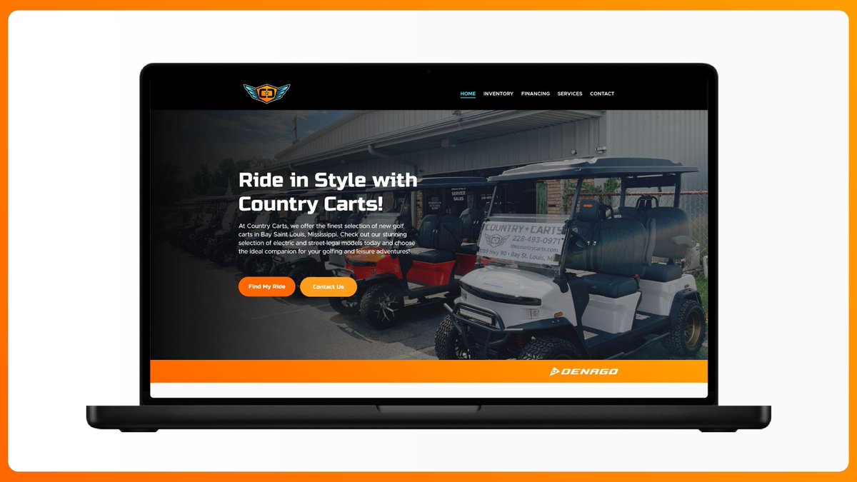 InverAgency's tweet photo. An effective landing page starts with a clear above-the-fold hero. We optimized Country Carts' hero with a strong layout, clear CTA, and on-brand design. 💻 ✨ #WebDesign #UXTips https://t.co/jmANvgNbQS
