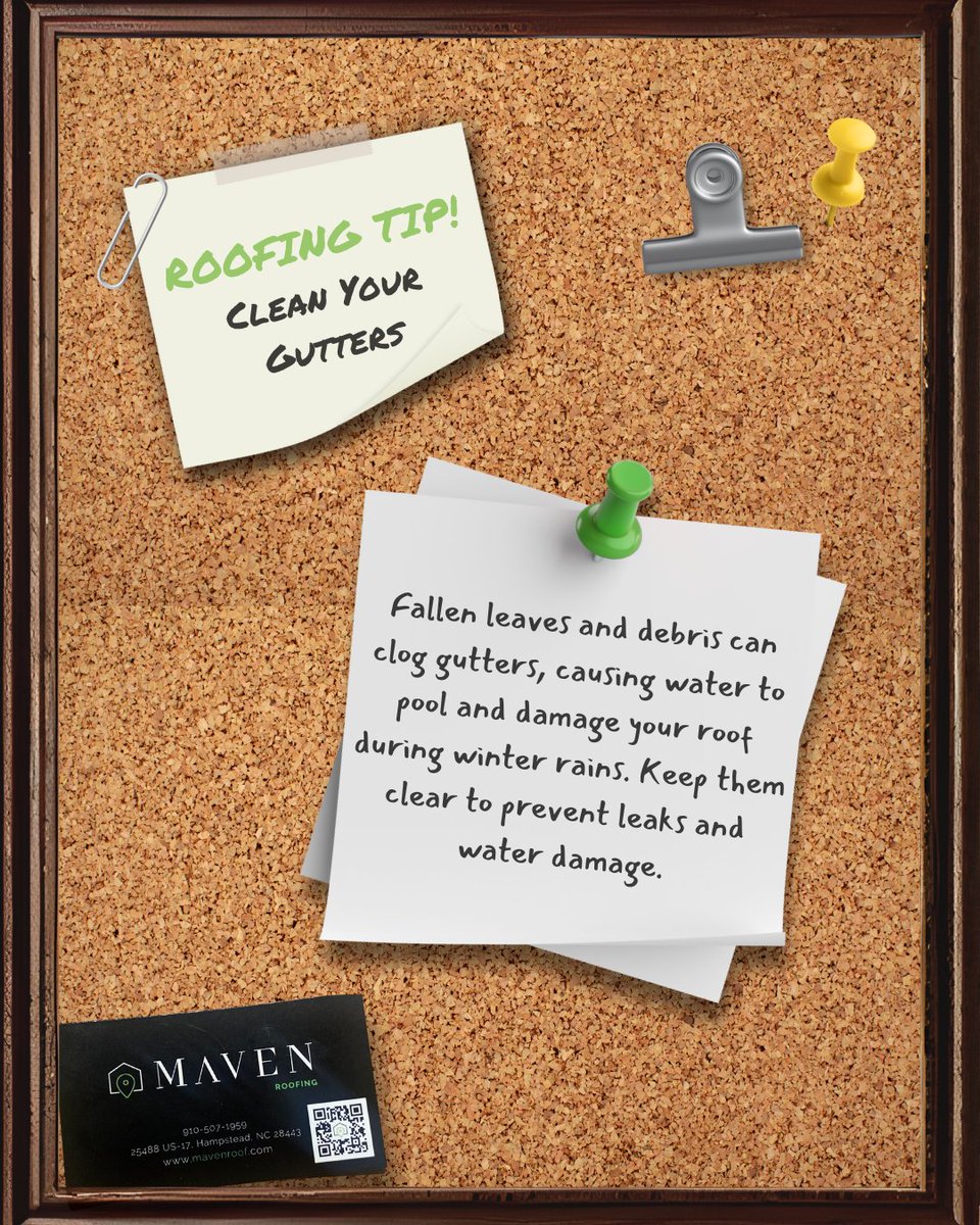 MavenRoofing's tweet photo. Your weekly dose of #ThursdayTips 💡#RoofingTips #HomeMaintenance #TrendyRoofing #RoofingHumor #DIYRoofing #RoofCare #RoofingAdvice #RoofingTrends #RoofingLife https://t.co/PbddwBqgYv