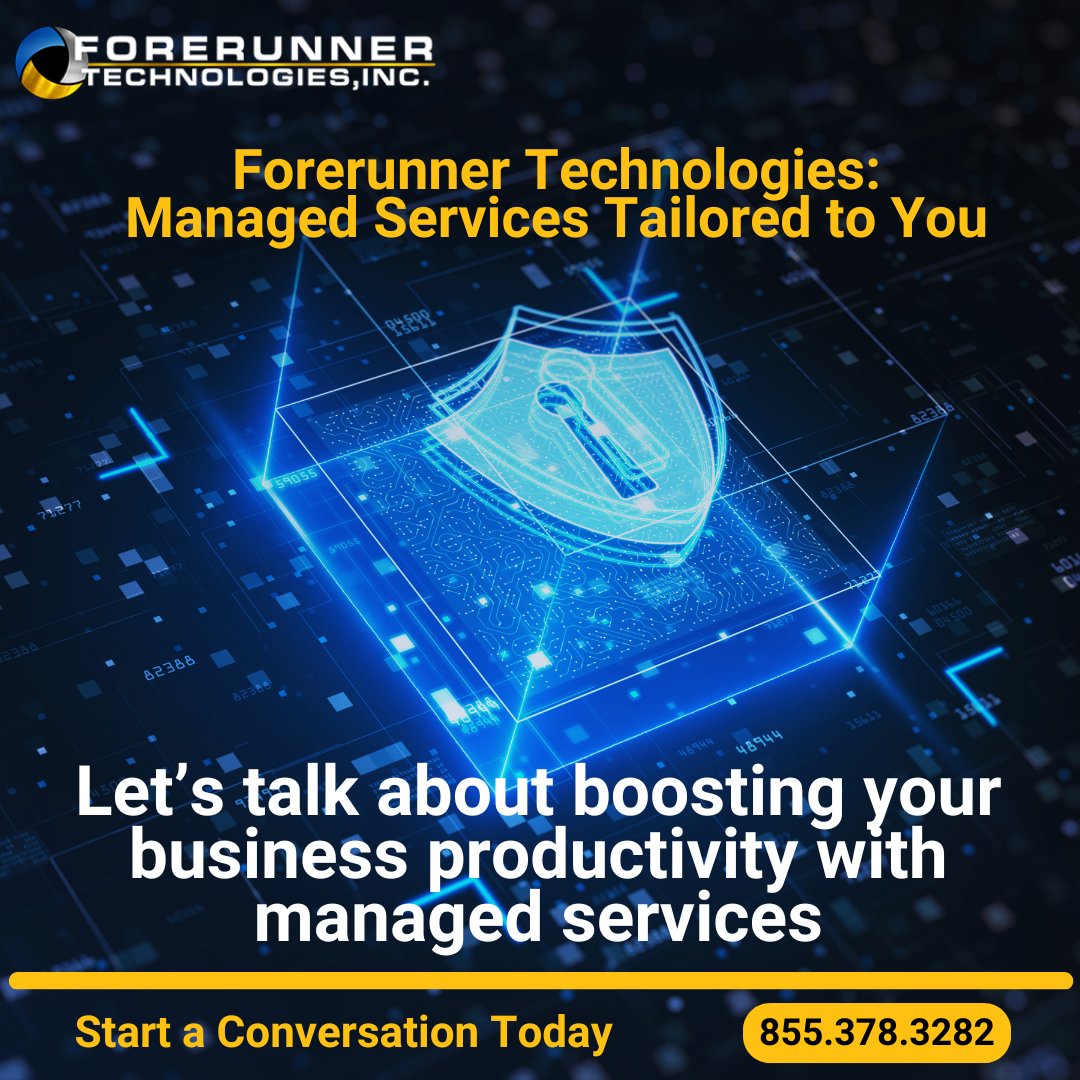 ForerunnerTS's tweet photo. Keep your systems up-to-date without any manual effort. Get ahead of potential issues before they cause downtime
Let’s talk about boosting your business productivity with managed services.
#ManagedServices #ITSupport #Automation #TechSolutions #ForerunnerTech #nec #mitel https://t.co/kM59jT48X9