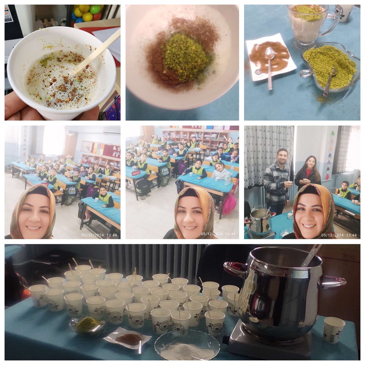 islimmarufoglu1's tweet photo. 2-B Sınıfı öğretmenimiz Selda Akdağ tarafından öğrencilerine ve okulumuz oğretmenlerine" 2-B Sınıfı Geleneksel Sahlep Günü" etkinliğinde sahlep ikramı yapılmıştır. https://t.co/mUzfMjUc2R