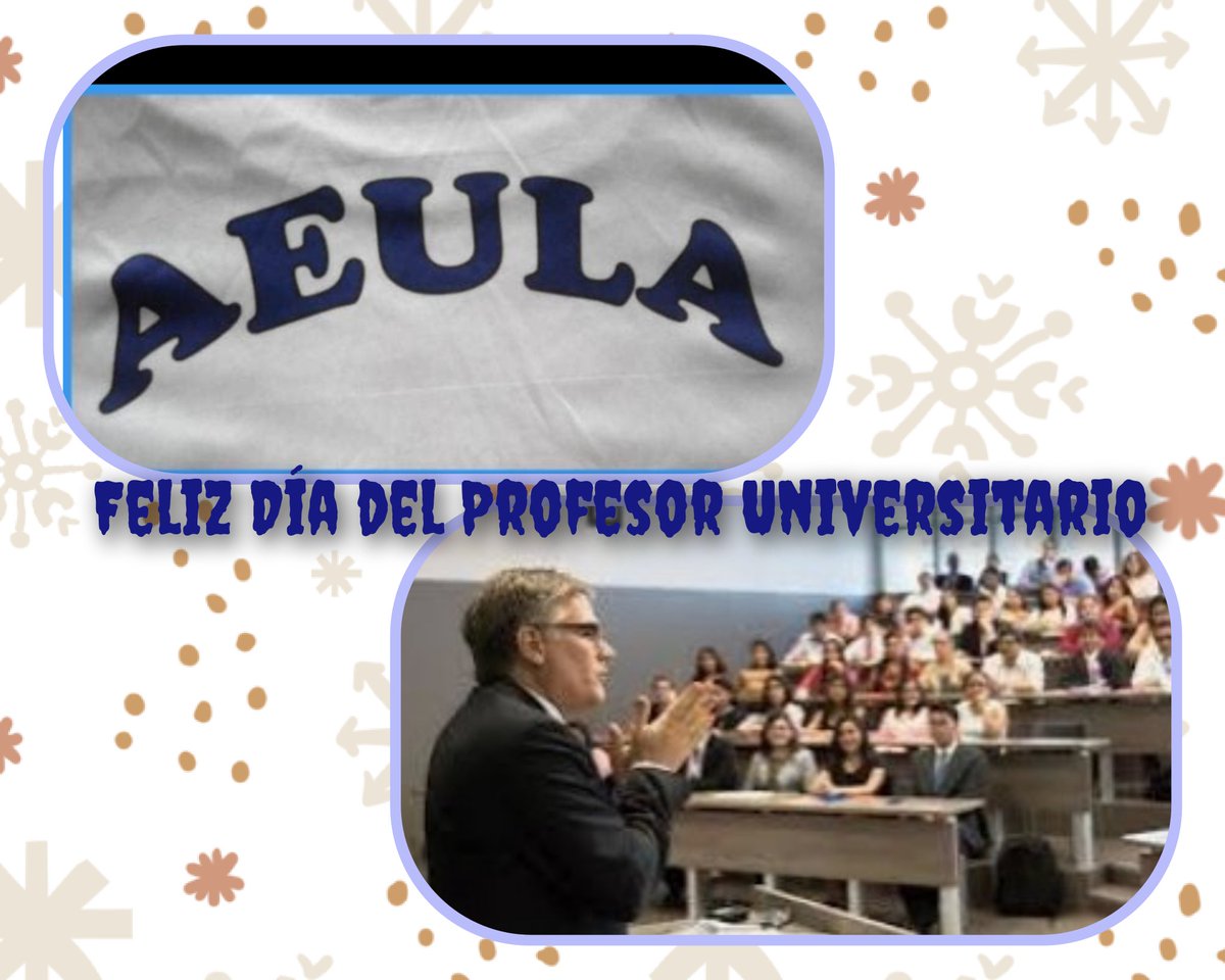 Aeula expresa nuestras felicitaciones a todos los profesores Universitarios, por su dedicación en formar los profesionales del país.
Quienes hoy a pesar de la situación salarial que viven, siguen apostando con nobleza a la transformación y crecimiento de la sociedad venezolana