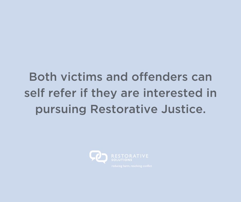 RJMerseyside's tweet image. Victims can also be referred from Victim Support or Victim Liaison Officers, support agencies and GPs. They can also self-refer. 

You can find out more about how referrals for Restorative Justice work here: loom.ly/IPfLX4s.