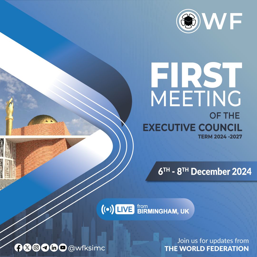 The World Federation would like to announce its First Meeting of the Executive Council for the Term 2024-2027 will take place at KSIMC of Birmingham , UK from the 6th to 8th December 2024 .

Find out more: lnk.worldfed.org/exco1dec