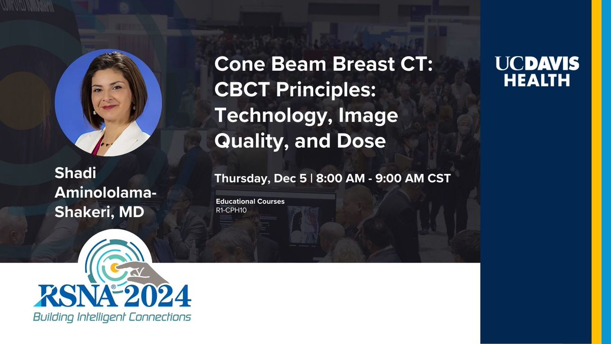 To start the final day of #RSNA24, Dr. Shadi Aminololama-Shakeri (<a href="/shadishakeriMD/">Shadi A. Shakeri, MD</a>) will discuss #BreastImaging, CT &amp; physics. <a href="/RSNA/">RSNA</a>