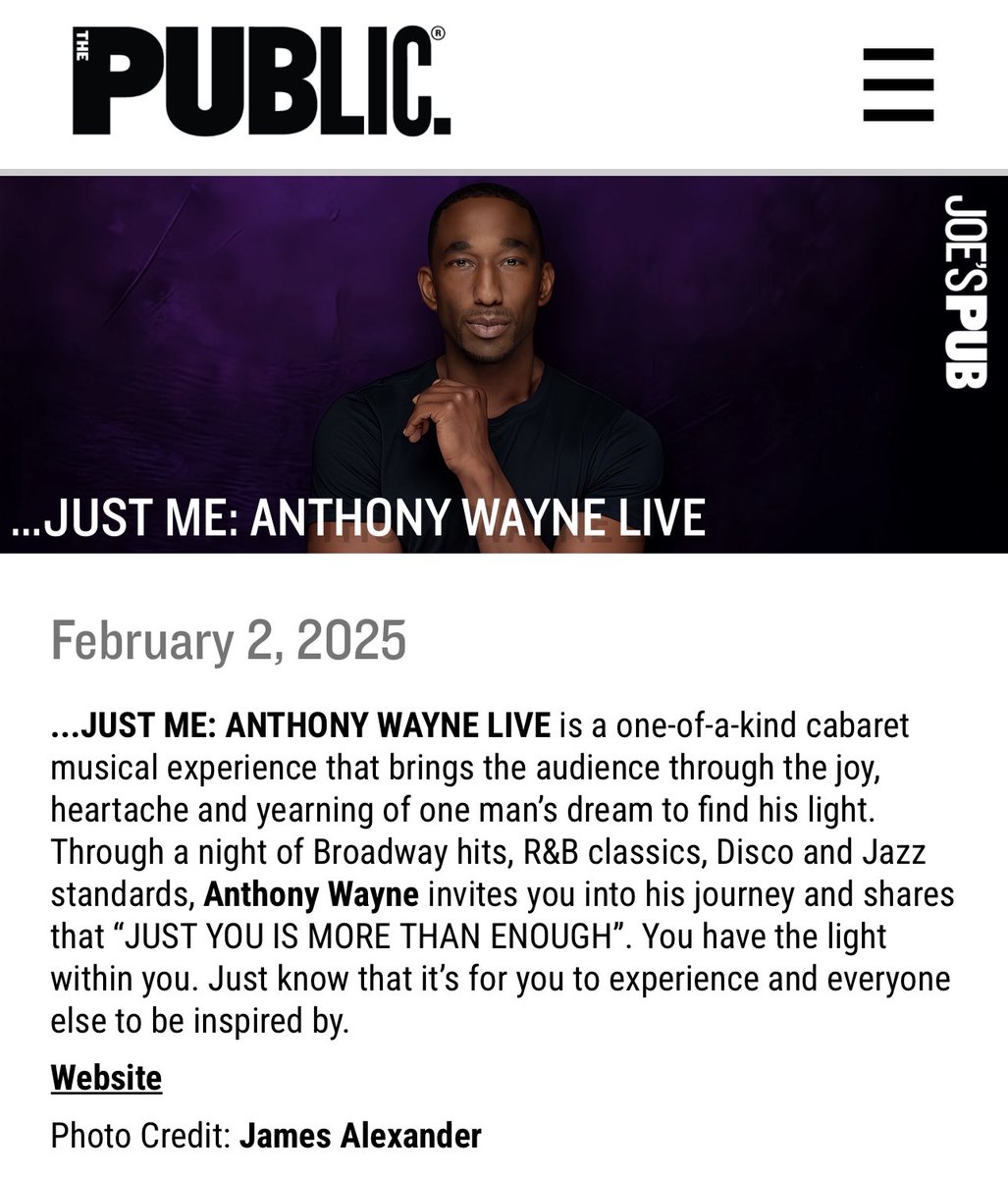 Pls RT &amp; SHARE! SO EXCITED! 2/2/2025 at 8:30pm. NYC!  Click here: publictheater.org/productions/jo… <a href="/JoesPub/">Joe’s Pub</a>