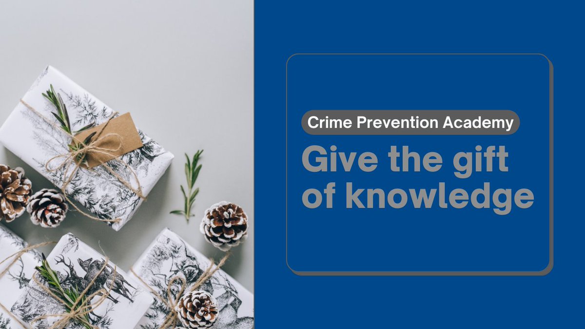 🎅 "Make this Christmas meaningful—give the gift of knowledge! 🎁 Enrol in one of our eLearning crime prevention courses today and take the first step towards a safer community. Find out more:loom.ly/w9oQTTY