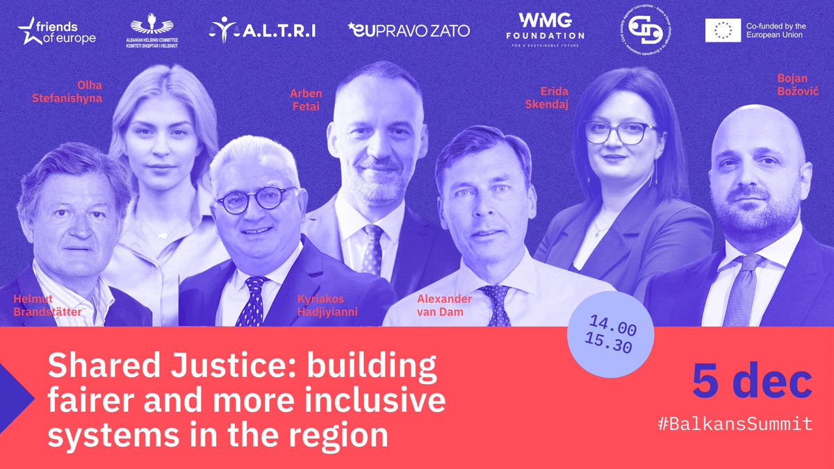 🔴 Happening now | Join our #BalkansSummit as we focus on #justice reform in the Western Balkans and explore how the #EU and Western Balkan countries can collaborate to foster a more transparent, impartial and efficient #RuleOfLaw framework in the region.

Joining us, we are