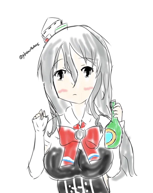 #艦これ版深夜の真剣お絵描き60分一本勝負#艦これ版真剣お絵描き60分一本勝負_20241205ぽーら 