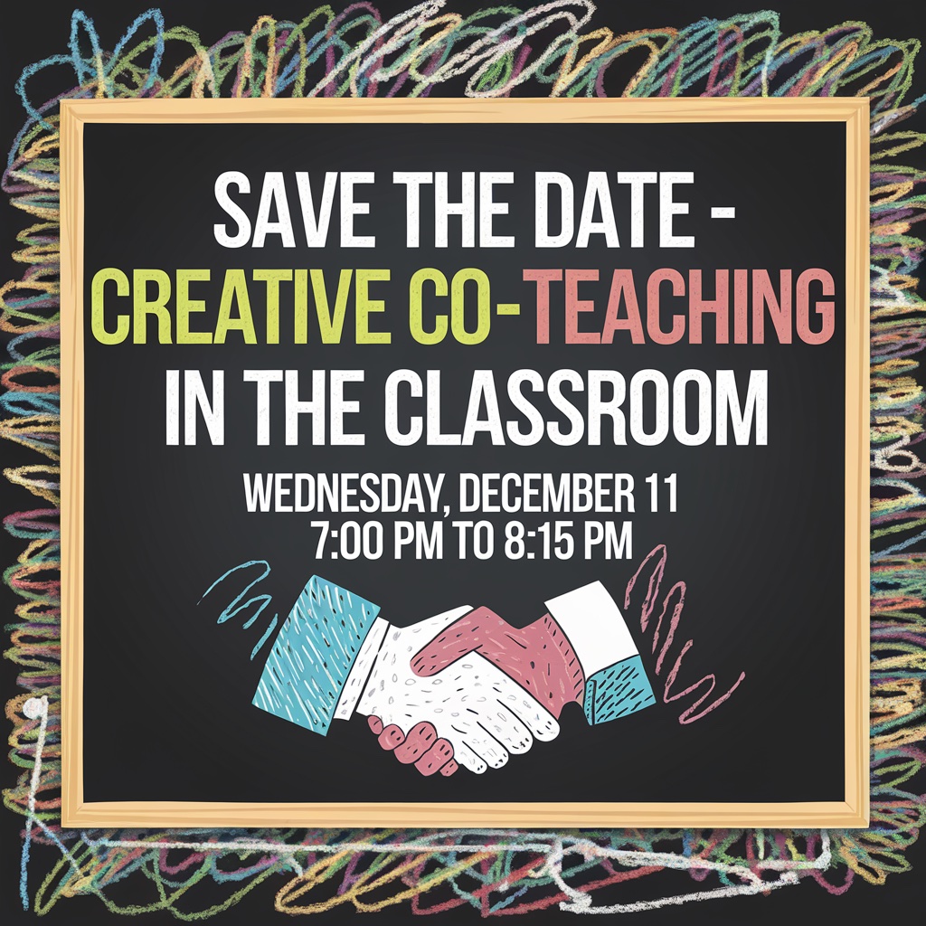 🎉Educators &amp; admins, save the date for this FREE event! Dec 11, 7-8:15 PM🎉

Join our Zoom webinar on "Creative Co-Teaching" to learn from experts about:
* 6 co-teaching approaches
* Tips for success
* Live Q&amp;A

Register now for FREE: drive.google.com/file/d/14gJOW0…

Don't miss this !