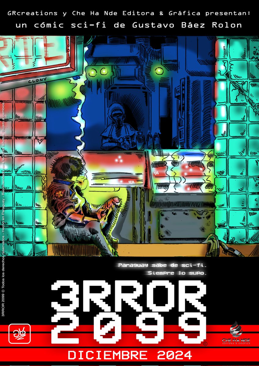 GustavoBezRolo1's tweet photo. #Hambro #comicnacional #Comics #9noarte #terere #paraguay #sythwave #hambro #comicunderground #comix #metalhurlant #heavymetal #comics #comic #Comic #Hambrovideocasero #art #3RROR2099 #scifi #leer #guion https://t.co/pn6z0KusEJ