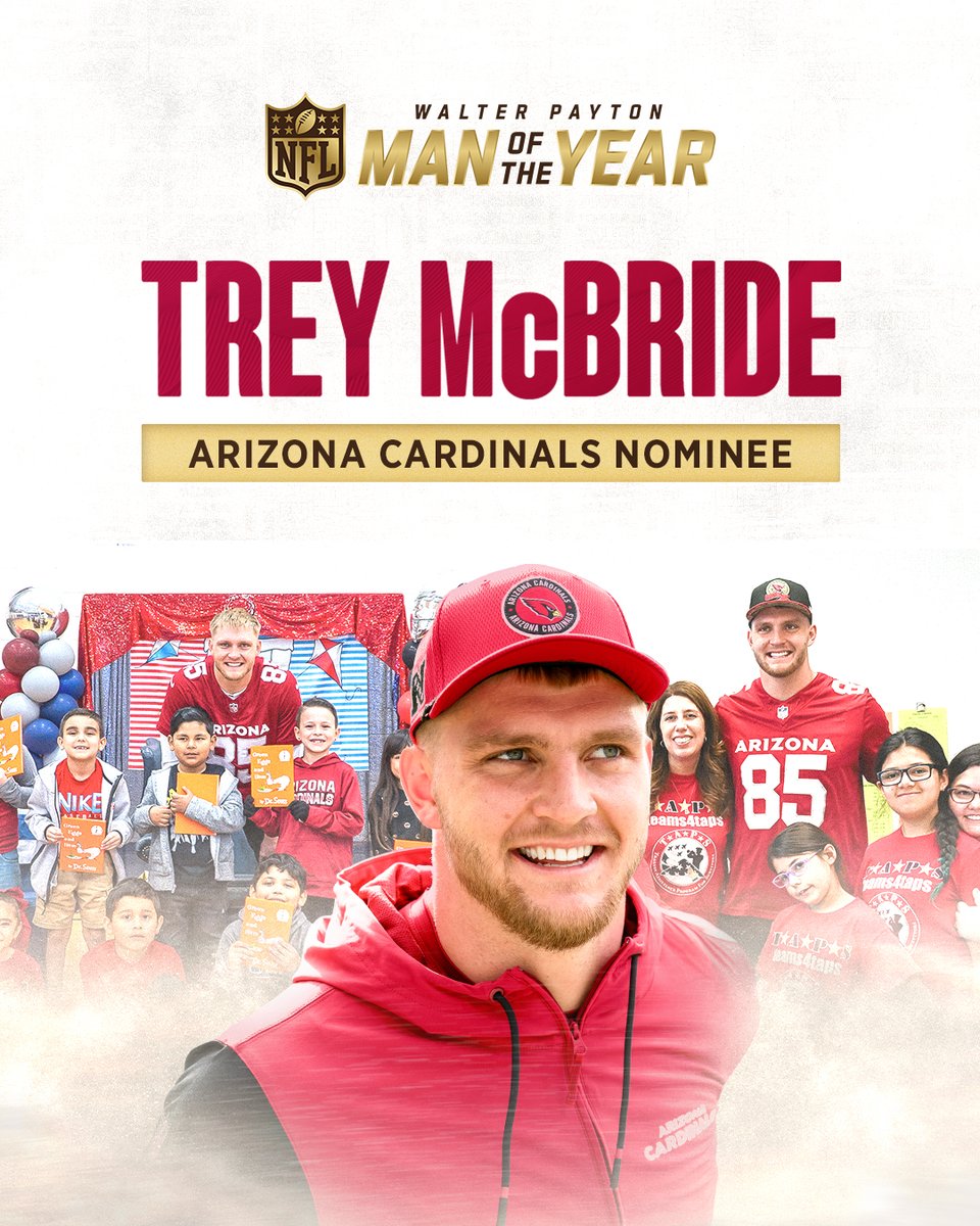 Arizona Cardinals (@azcardinals) on Twitter photo He is a leader on and off the field.
Congratulations, Trey! #WPMOYChallenge + <a href="/mcbtrey/">Trey McBride</a> He is a leader on and off the field.
Congratulations, Trey! #WPMOYChallenge + <a href="/mcbtrey/">Trey McBride</a>