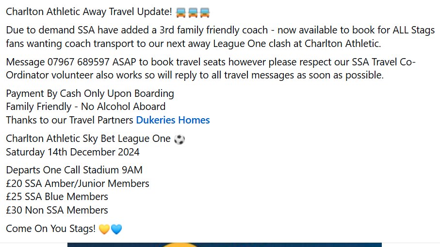 Charlton Athletic Away Travel Update!