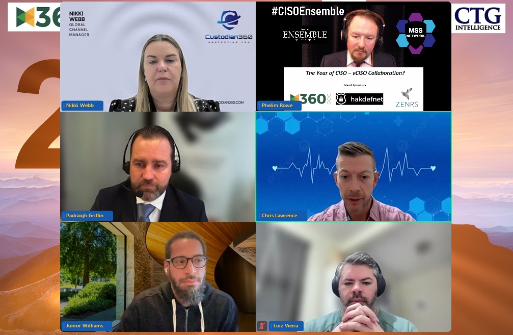 CtgIntelligence's tweet photo. And we are live at the fourth annual #CISOEnsemble with the fantastic panel moderator @NikkiC360 talking CISO / vCISO! https://t.co/KtPagXMWgW https://t.co/90nQef2v11