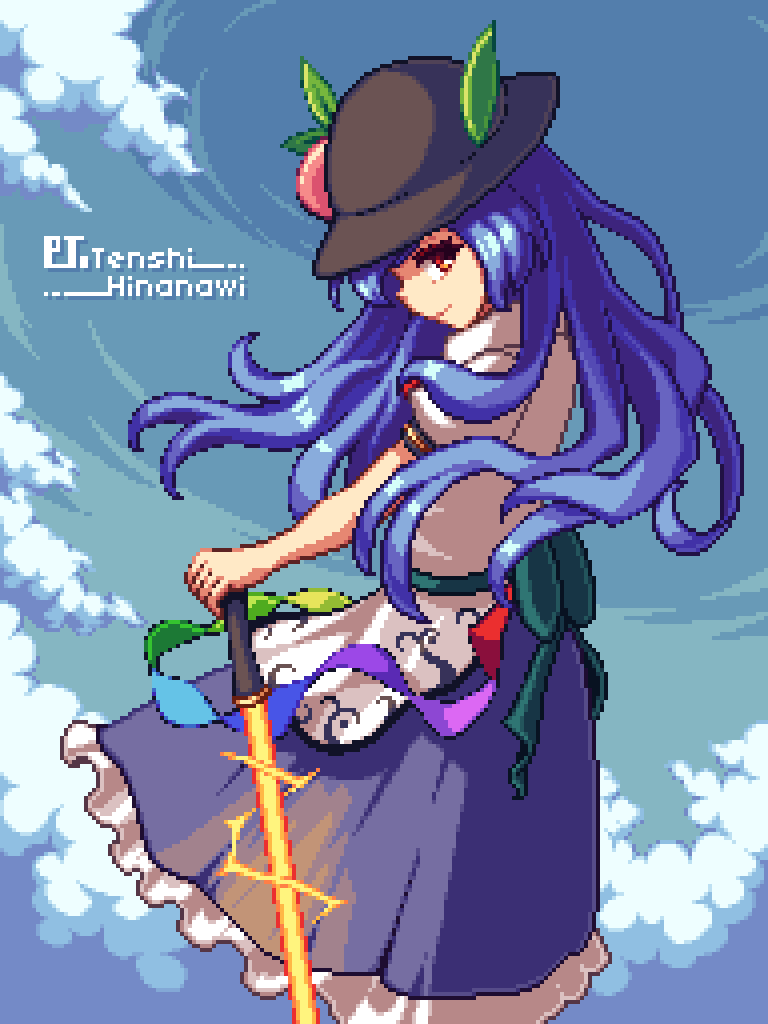 Tenshi Hinanawi #pixelart
比那名居天子 #ドット絵 #東方