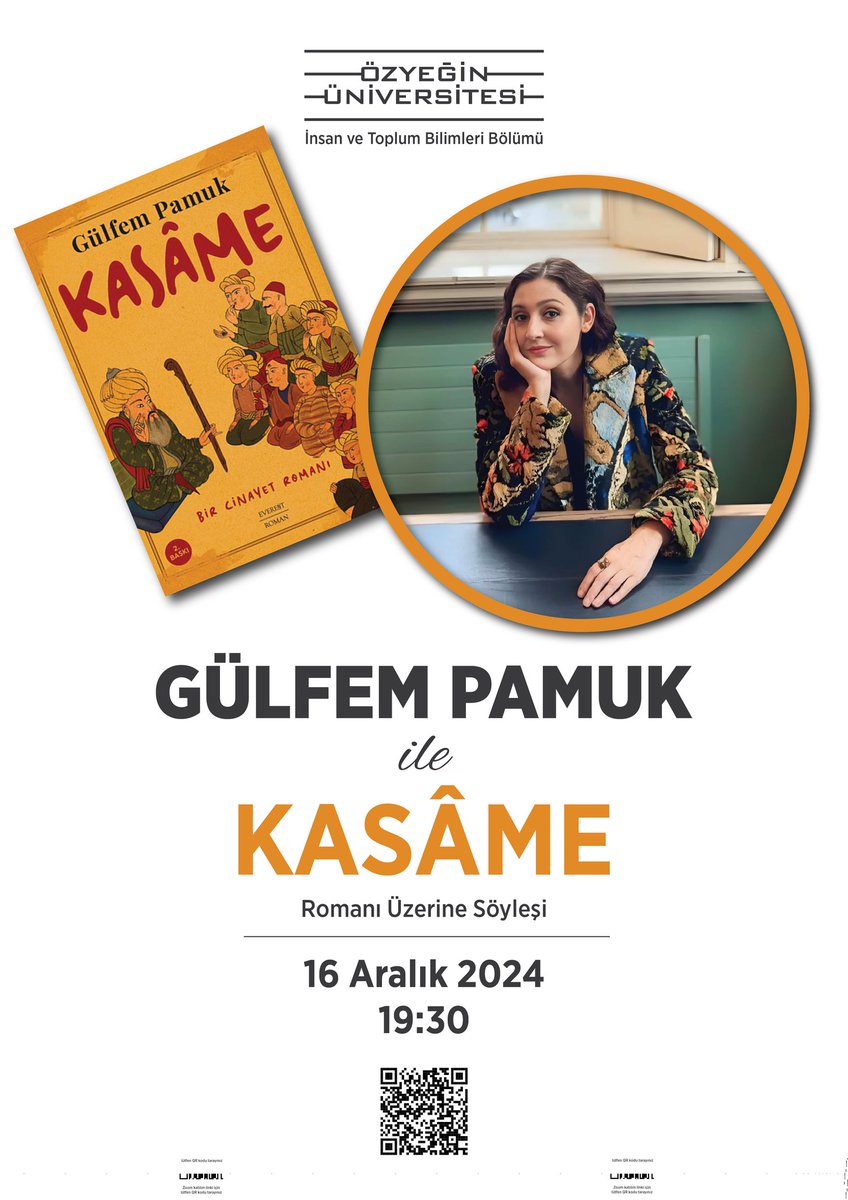 16 Aralık Pazartesi Gülfem Pamuk'u ağırlıyoruz 📣📣📣 
Zoom linki: ozyegin-edu-tr.zoom.us/j/97185008988?…