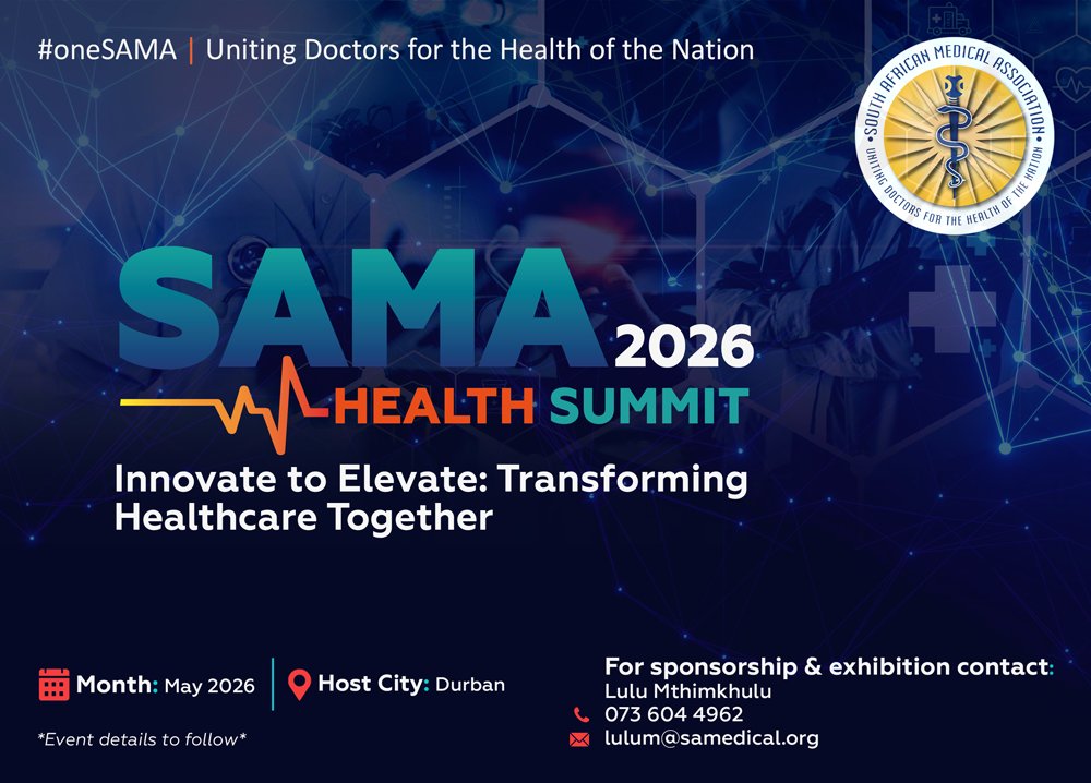 SAMedicalAssoc's tweet photo. SAMA #HealthSummit2026 loading...
Watch this space!
#OneSAMA #Teaser https://t.co/AEPFdYx1Pv