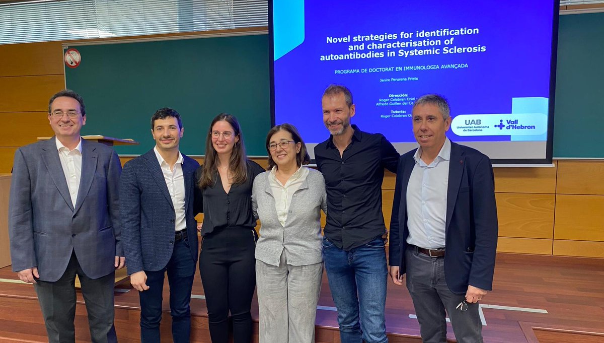 Immuno_HUVH's tweet photo. 📍La promoció de l’excel·lència és un pilar de la qualitat de qualsevol servei, el passat dia 3, es va assolir amb la magnifica tesi defensada per Janire Perurena https://t.co/PSFaHg28AA 
Un orgull! @immuno HUVH @vallhebron @UAB @VHIR @MIVHSistemiques https://t.co/vJ5KRPLrKc