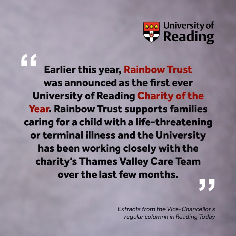 UniofReading's tweet photo. December is here, and while we start shopping for gifts, many of us are also thinking about the seasonal tradition of looking out for those less fortunate than ourselves.
Speaking in his @RdgToday column, @VandeNoort outlined @UniofReading's commitment to charity. #UniForReading