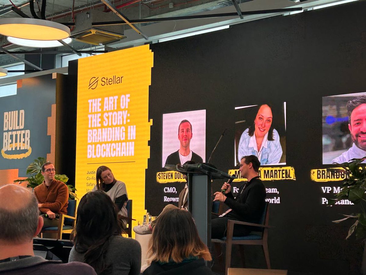 justin vogel 🦁 (@jkey_eth) on Twitter photo Stellar’s Marketing Summit "Build Better" had so many golden insights for marketers and builders. Here’s the top takeaways:
"Being awesome isn’t enough"
The marketplace is noisy, and better tech often ends up in the "tech graveyard." Why? It’s not the tech that matters—it’s the Stellar’s Marketing Summit "Build Better" had so many golden insights for marketers and builders. Here’s the top takeaways:
"Being awesome isn’t enough"
The marketplace is noisy, and better tech often ends up in the "tech graveyard." Why? It’s not the tech that matters—it’s the