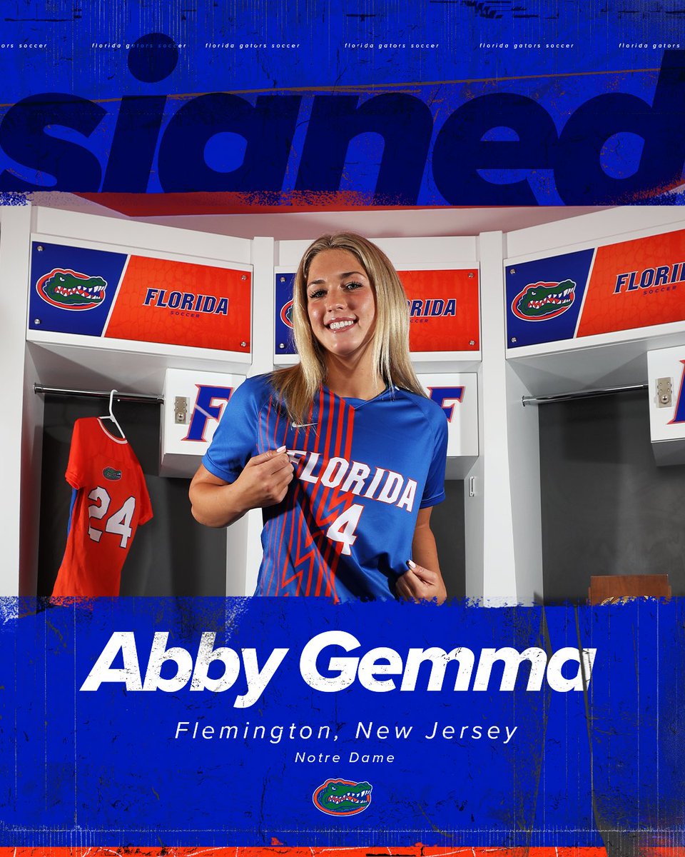 Welcoming 𝗔𝗯𝗯𝘆 𝗚𝗲𝗺𝗺𝗮 to #Gators ⚽️!

Look forward to seeing her in 🔶 &amp; 🔷 in 2025!

🔗 tinyurl.com/msnpk5uv


#GoGators | 🐊⚽️ |#StudentPersonPlayer