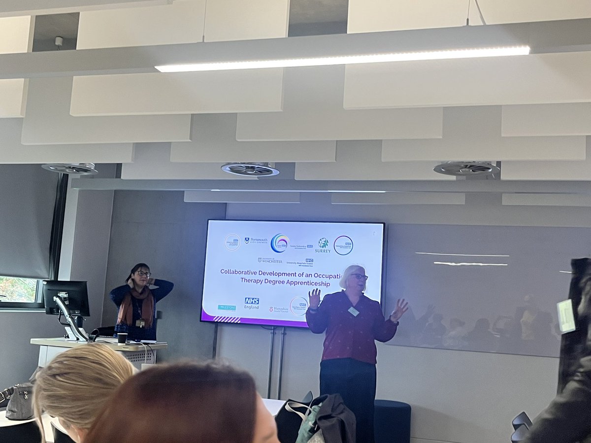 MariaTrotman4's tweet photo. Today i got the pleasure to attend @_UoW occupational therapy degree apprenticeship stakeholder event. 

@_UoW are collaborating with health and social care providers to co produce a OT apprenticeship that is fit for purpose to ensure we have the right workforce. #AHP https://t.co/vjlHx4Y2Ze