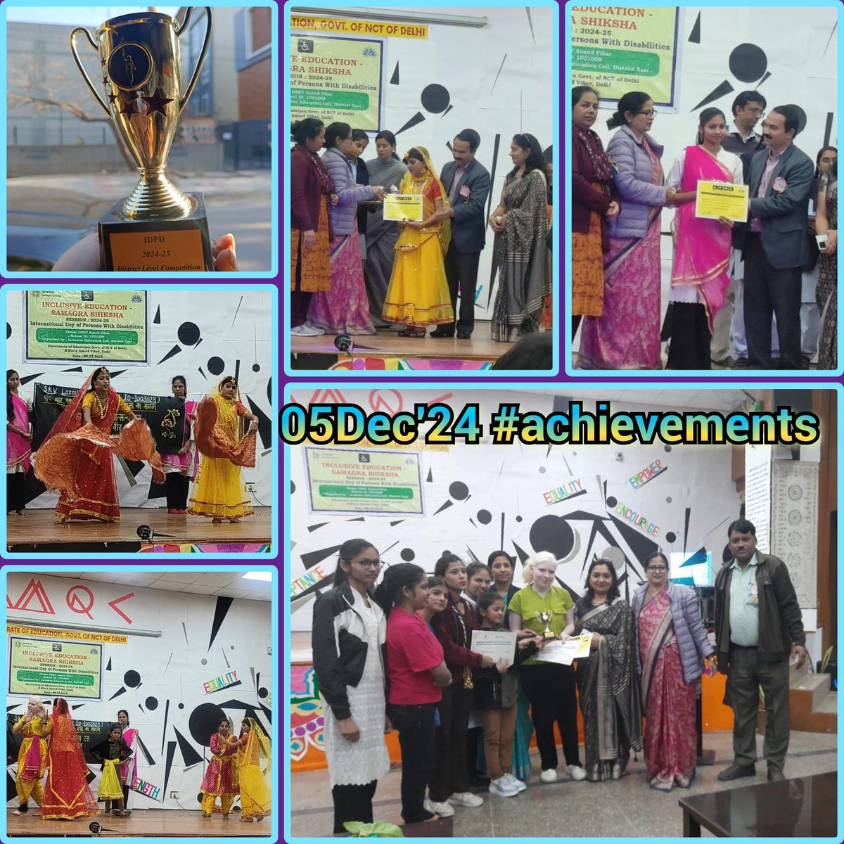 SKV Laxmi Nagar (@skvlaxminagar) on Twitter photo 05Dec '24 IDPD District(East) level DISABILITY DAY 2024
#celebrations #achievements
🏆Special Award for performance at State level
🎖Manisha Kumari=3rd position in poster making (Sr.category)
🎖️Soniya Pant =3rdposition in postermaking(Jr.category)
<a href="/Dir_Education/">DIRECTORATE OF EDUCATION Delhi</a>
<a href="/ChhaviGupta_04/">CHHAVI GUPTA</a> 05Dec '24 IDPD District(East) level DISABILITY DAY 2024
#celebrations #achievements
🏆Special Award for performance at State level
🎖Manisha Kumari=3rd position in poster making (Sr.category)
🎖️Soniya Pant =3rdposition in postermaking(Jr.category)
<a href="/Dir_Education/">DIRECTORATE OF EDUCATION Delhi</a>
<a href="/ChhaviGupta_04/">CHHAVI GUPTA</a>