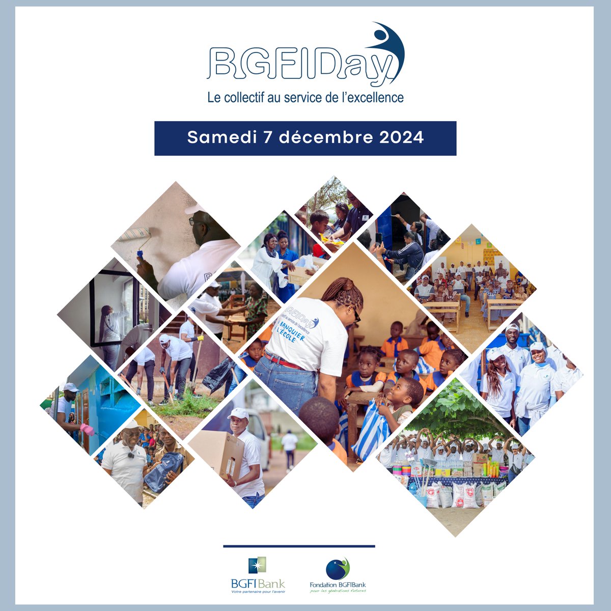 fondationbgfi's tweet photo. 📅 7 décembre 2024 | 10ème édition du BGFIDay 

Nous célébrerons notre journée de solidarité durant laquelle les collaborateurs du @GroupeBGFIBank se mobiliseront en faveur des communautés dans les 12 pays où le Groupe est implanté. 📣

#BGFIDay #Solidarité #Communauté
[1/2] https://t.co/7eYAgMuzLD