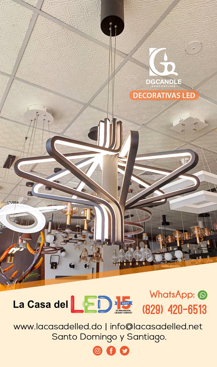 LaCasadelLEDLat's tweet photo. Luminarias LED #decorativas
Showrooms en Santo Domingo y Santiago.
WhatsApp: (829) 420-6513 📲Teléfono: (809) 379-2216.
#Colgantes #Superficie #Pared #Aplique #Vintage
#Spotlights #decorativasled #iluminacion #lucesled #lamparas #candles #arquitectura #hoteles https://t.co/2orZH5C6oD