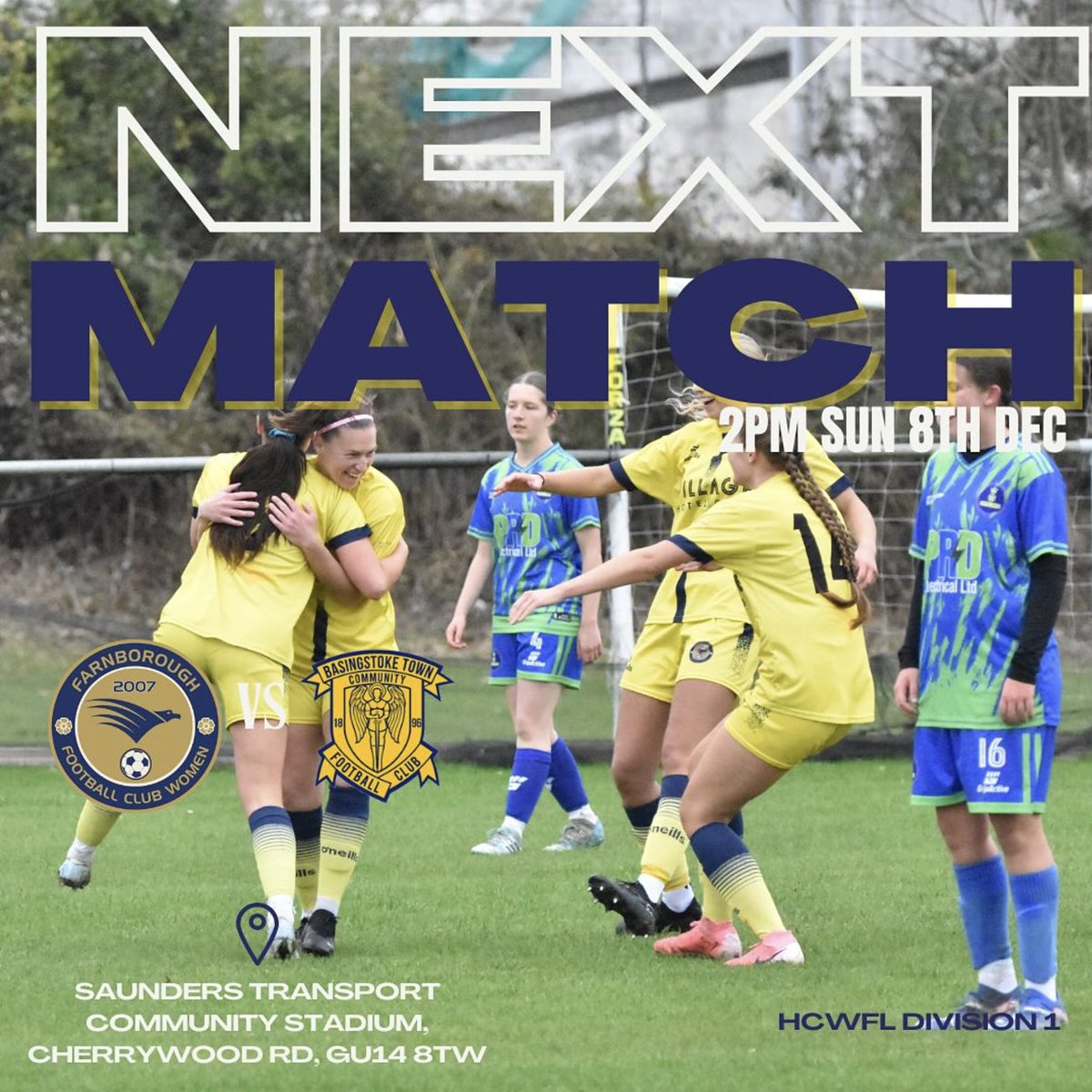 Next up the First team take on Basingstoke at home in the league. KO 2pm on Sunday 8th of December.