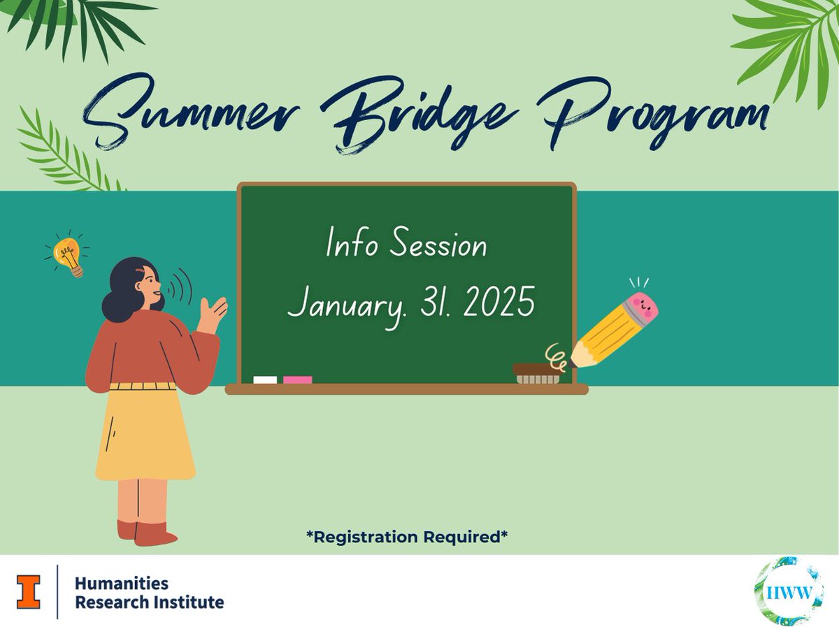 The Summer Bridge Program is designed for PhD students in the humanities at the University of Illinois Urbana-Champaign to use their strengths and make an impact while learning new skills and exploring new career paths.

*Registration required: go.illinois.edu/summerbridgein…