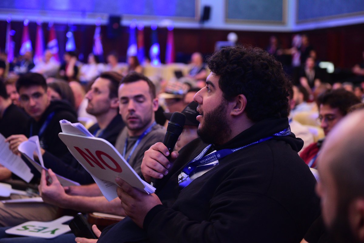 IOGroup's tweet photo. We collaborate. 🤝
We review feedback. 👀
We discuss key points. 🗝️
We temperature check. 🌡️

Day 2 of the Cardano Constitutional Convention is in full swing.

The conversation will resume after the lunch🇦🇷/dinner 🇰🇪: https://t.co/JMCLZcospF 

In the meantime, enjoy a few highlights from Day 1! 📸